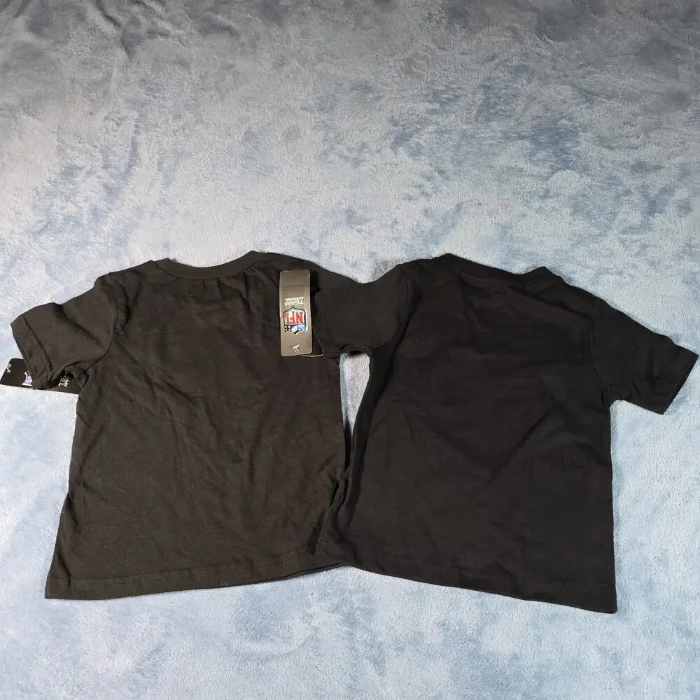 Carolina Panthers Toddler 3T Shirt Lot of 2 NFL Black Graphic Tees NWT